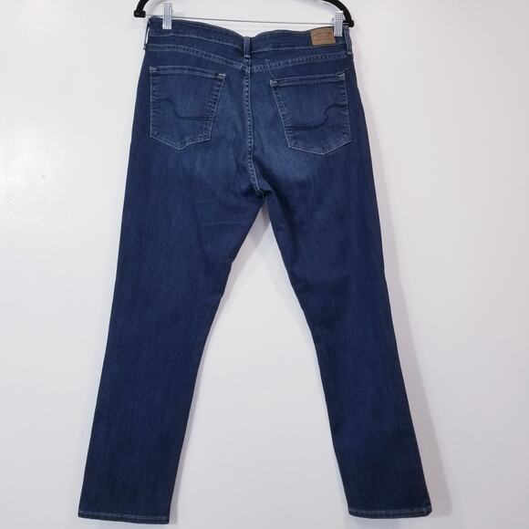 Levi's Strauss Jeans Mid Rise Slim Dark Wash Blue Denim - Picture 4 of 12